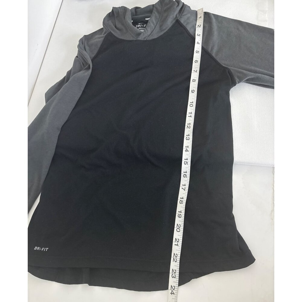 Nike Dri-Fit Running Hoodie Sz M Black Gray Athleisure Zipper Pocket (2013-2016) - Picture 6 of 11